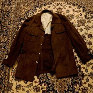1960s mens faux suede jacket